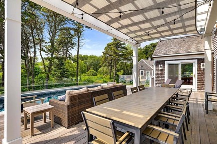 Chatham Cape Cod vacation rental - Seating at the outdoor table for 12.