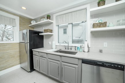 Downtown Plymouth MA vacation rental - New stainless steel appliances including dishwasher.