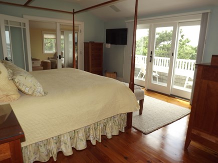 Chatham Cape Cod vacation rental - Upstairs master king size bed with balcony and views.