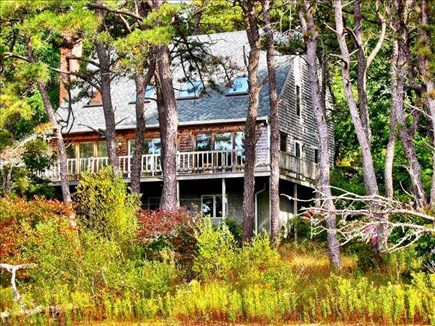 Brewster Cape Cod vacation rental - View of Back Deck from Pond