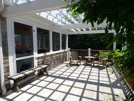 Dennis Cape Cod vacation rental - Side deck with outside furniture