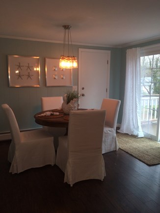 East Dennis Cape Cod vacation rental - Dining onto the deck