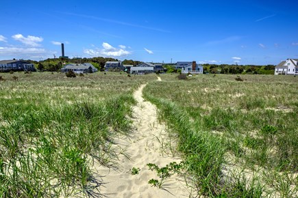 Sagamore Beach Cape Cod vacation rental - Long pathway through the dunes from the beach to the cottage