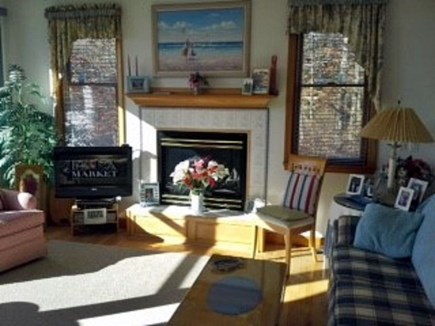 Yarmouth/Dennis Cape Cod vacation rental - Living room with seating for 8 and a gas fireplace