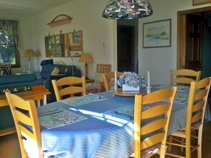 Yarmouth/Dennis Cape Cod vacation rental - Dining room table that seats 8 plus a kitchen island for 6 more.