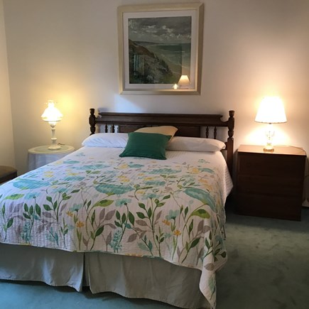 Yarmouth/Dennis Cape Cod vacation rental - First floor queen bedroom with attached bath and tub.
