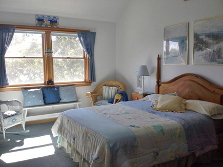 Yarmouth/Dennis Cape Cod vacation rental - Upstairs queen bedroom #2 with full blue tub/shower bathroom