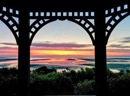 Brewster beachfront  Cape Cod vacation rental - Sunset from the Gazebo