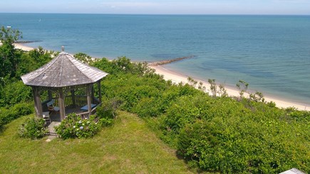 Brewster beachfront  Cape Cod vacation rental - Enjoy a picnic in the gazebo with breathtaking views.