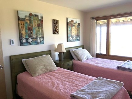 Wellfleet Cape Cod vacation rental - Bedroom #3: Two twins with water views.