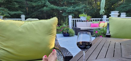 Cotuit /Mashpee line south of  Cape Cod vacation rental - Just Relaxing on Deck