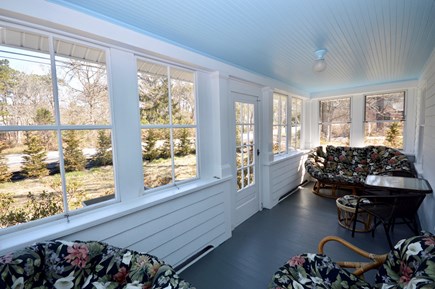 Brewster Cape Cod vacation rental - Comfy sitting area on porch for afternoon drinks and snacks