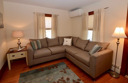 Brewster Cape Cod vacation rental - Comfy living room with sectional, flat screen TV and AC