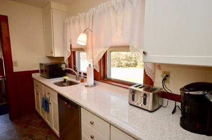 Brewster Cape Cod vacation rental - Full kitchen with coffee maker, toaster, dishwasher and microwave