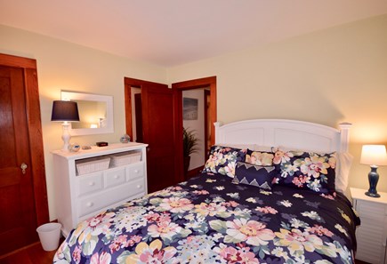 Brewster Cape Cod vacation rental - Queen room off of living room. All new bedding and furniture