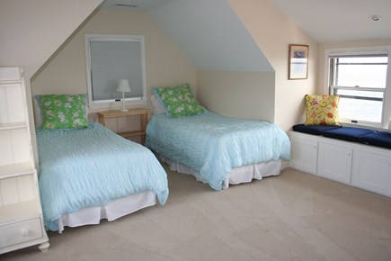 Oceanfront Residential Hyannis Cape Cod vacation rental - XL Twin Bedroom w Private Bath and 8 Foot Window Seat