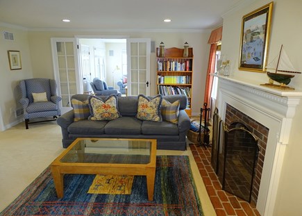 Oceanfront Residential Hyannis Cape Cod vacation rental - Living Room to Enjoy a Movie or Game Night