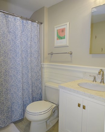 Oceanfront Residential Hyannis Cape Cod vacation rental - Tub/Shower Hall Bath for Queen & Bunk Room Wing