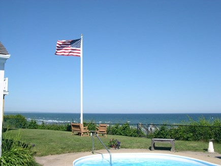 Dennis Cape Cod vacation rental - View of Backyard overlooking Cape Cod Bay