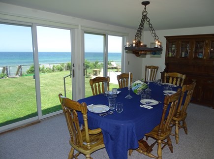 Dennis Cape Cod vacation rental - Formal dining area with sliders to yard and ocean view