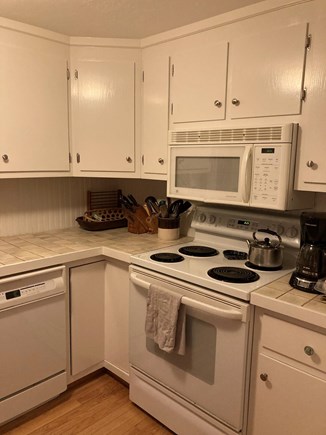 Eastham, walk to Great Pond Cape Cod vacation rental - Fully equipped kitchen overlooks back yard
