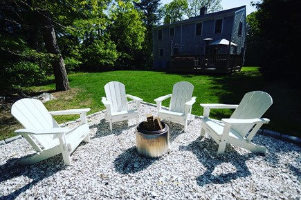 Harwich Cape Cod vacation rental - Our seashell solo stove fire pit, perfect for cool cape nights