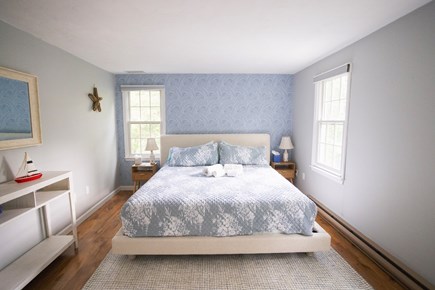 Harwich Cape Cod vacation rental - Master featuring a king Pottery Barn bed
