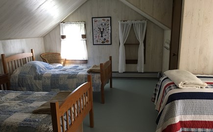 Falmouth, New Silver  Cape Cod vacation rental - Bedroom #4 with 3 twin beds for the kids, second floor