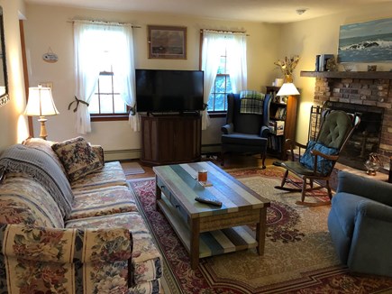 North Eastham Cape Cod vacation rental - Living room with TV