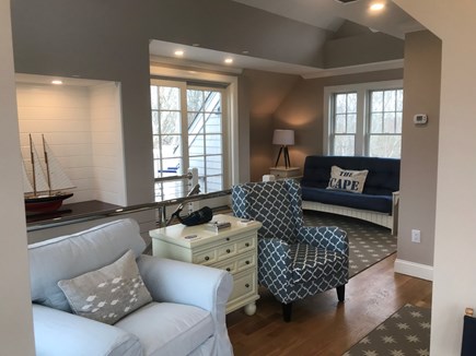 West Yarmouth Cape Cod vacation rental - Futon couch, comfy chairs-relax with a.m.coffee of p.m. cocktail.