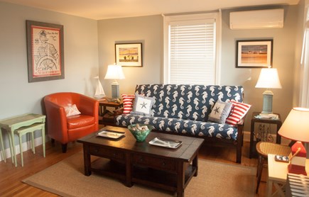 Provincetown Cape Cod vacation rental - Living Room with views to harbor. Very sunny.