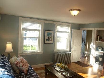 Provincetown Cape Cod vacation rental - Living room with view to front entrance.