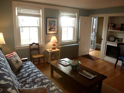 Provincetown Cape Cod vacation rental - Living room which looks out toward the front of the house.