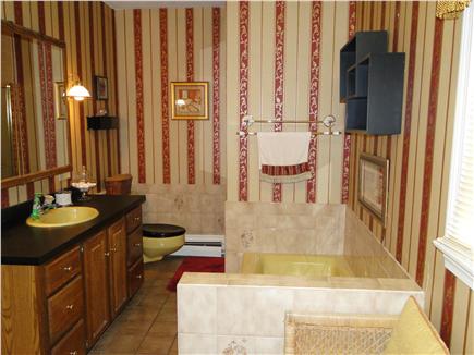 East Dennis Cape Cod vacation rental - Large master bath with tub and separate shower.