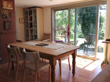 North Truro Cape Cod vacation rental - Dining room, looking out to the garden