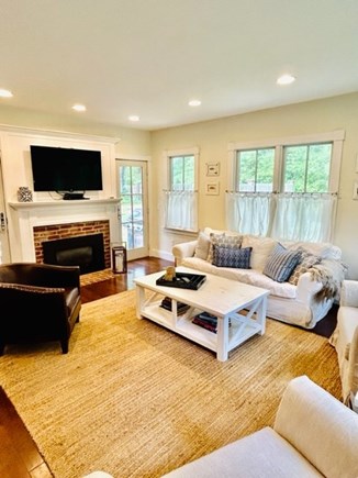 Centerville Cape Cod vacation rental - Spacious living room with fireplace