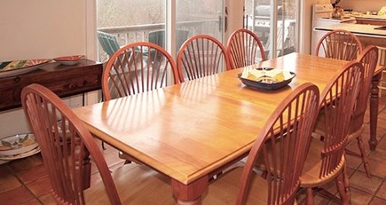 Brewster Cape Cod vacation rental - Dining area with balcony access
