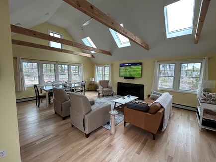 Truro Cape Cod vacation rental - Another view of living/dining area, table seats 8-10