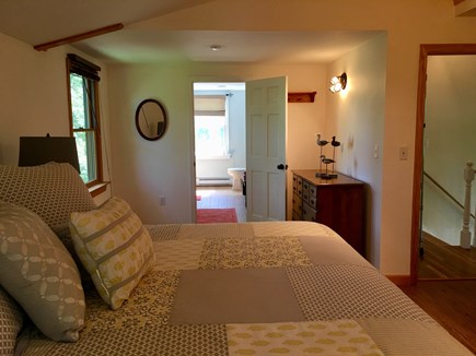 Eastham Cape Cod vacation rental - Master Bedroom Toward Large Tiled Bath