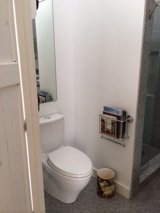 Truro Cape Cod vacation rental - Bathroom complete with small library ..