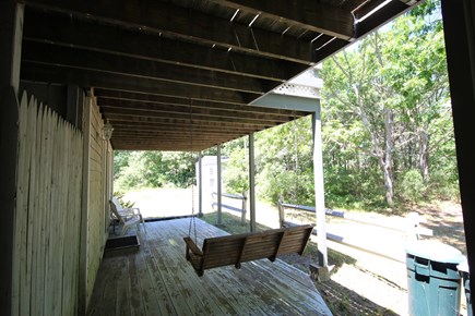 Truro Cape Cod vacation rental - Lower Deck,Porch Swing and Enclosed Outdoor Shower