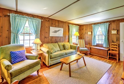 East Sandwich Cape Cod vacation rental - Comfortably furnished Living Room AC unit.