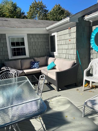 East Orleans  Cape Cod vacation rental - Deck with sectional, chaise and dining under the umbrella