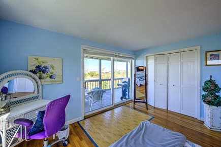 East Sandwich Cape Cod vacation rental - Slider to deck from mid level Bedroom with Double