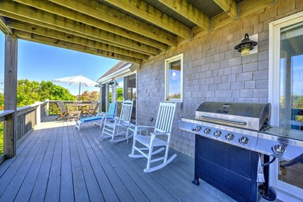 East Sandwich Cape Cod vacation rental - Enjoy the view and outdoors while grilling dinner.