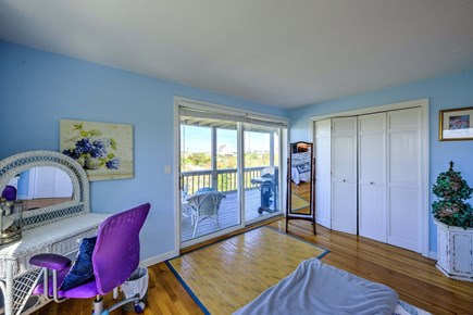 East Sandwich Cape Cod vacation rental - Bedroom two - double bed - main floor with access to the deck.