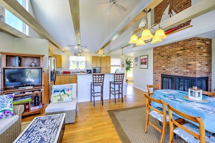 East Sandwich Cape Cod vacation rental - Large flat screen tv in living room/dining area.