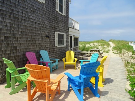 East Sandwich Cape Cod vacation rental - A perfect patio outside the kitchen