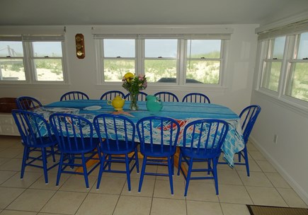 East Sandwich Cape Cod vacation rental - Beautiful ocean views in this dining area set for 12