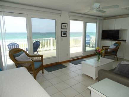 East Sandwich Cape Cod vacation rental - Upstairs living area with television and access to deck